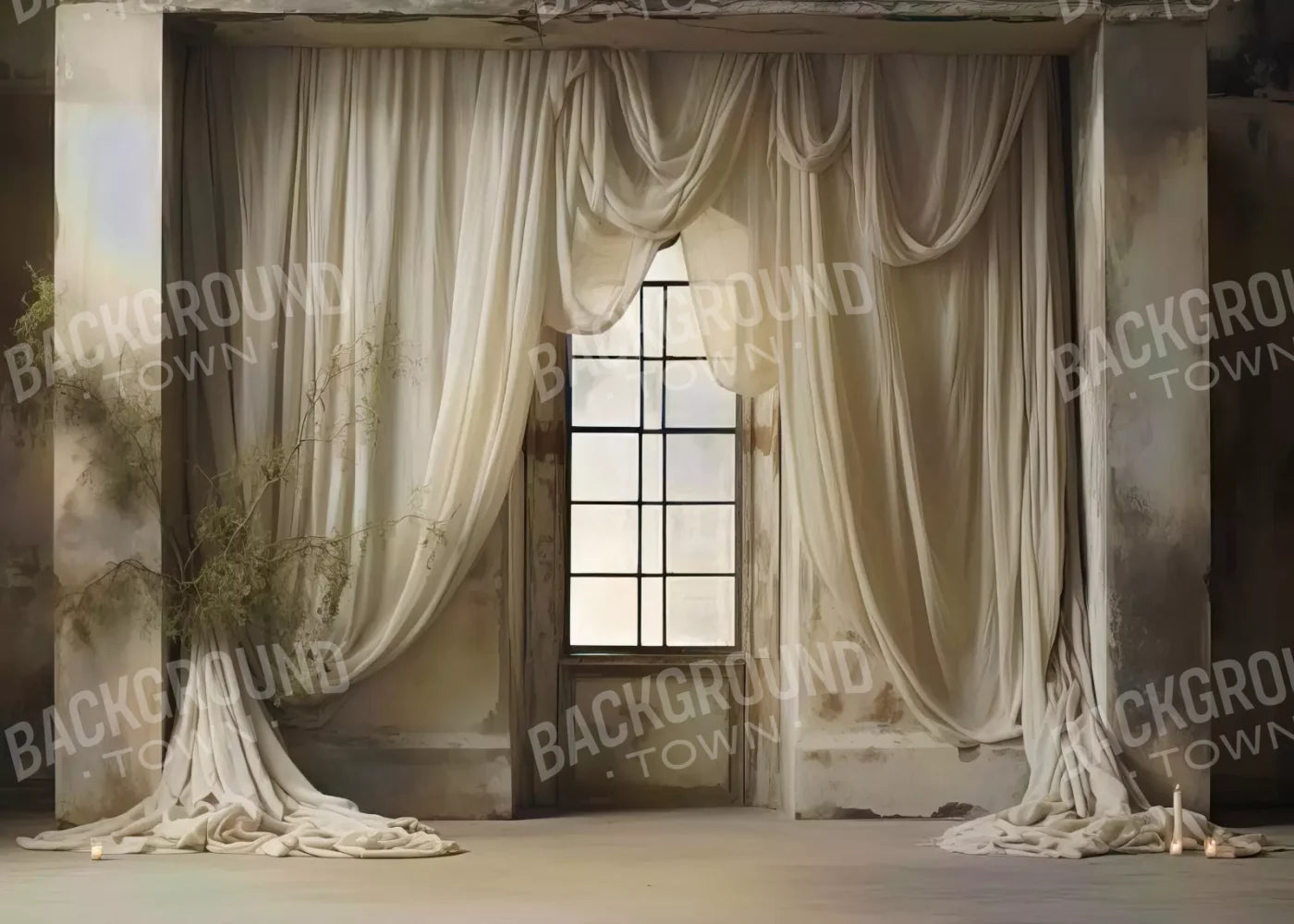 Chiffon Elegance I 7X5 Ultracloth ( 84 X 60 Inch ) Backdrop