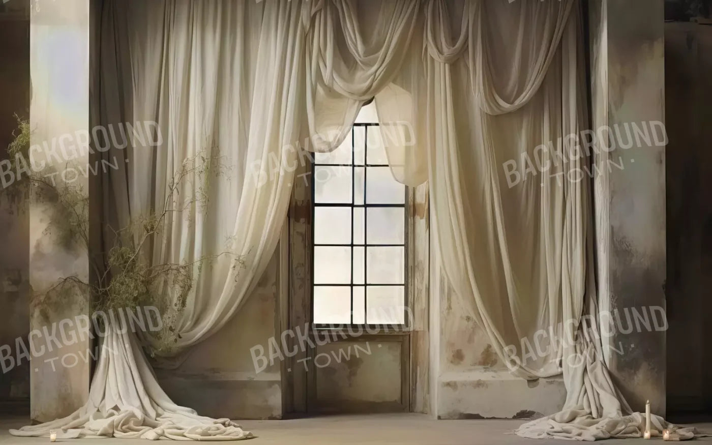 Chiffon Elegance I 8X5 Ultracloth ( 96 X 60 Inch ) Backdrop