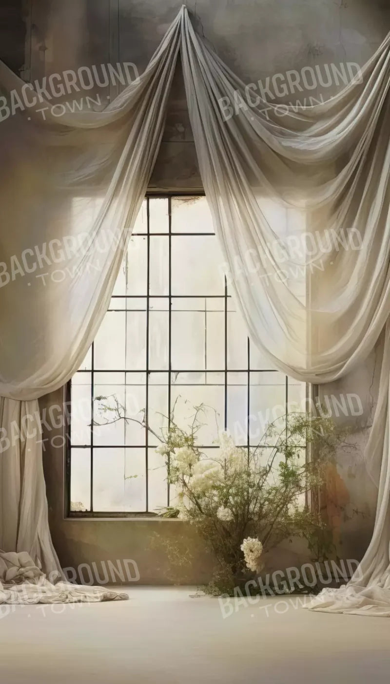 Chiffon Elegance In Creme 8X14 Ultracloth ( 96 X 168 Inch ) Backdrop