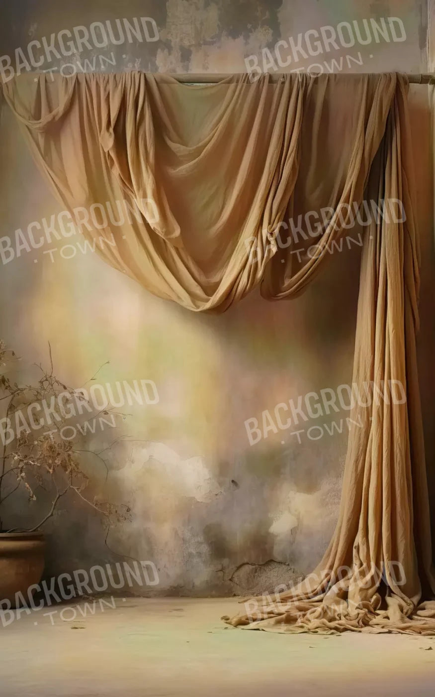 Chiffon Elegance In Taupe 5X8 Ultracloth ( 60 X 96 Inch ) Backdrop