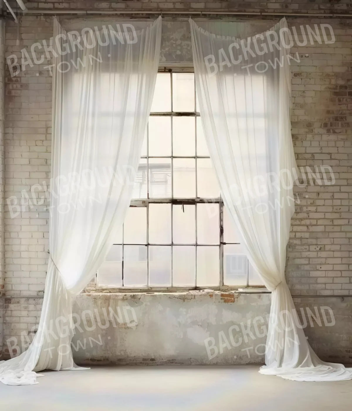 Chiffon Elegance In White 10X12 Ultracloth ( 120 X 144 Inch ) Backdrop