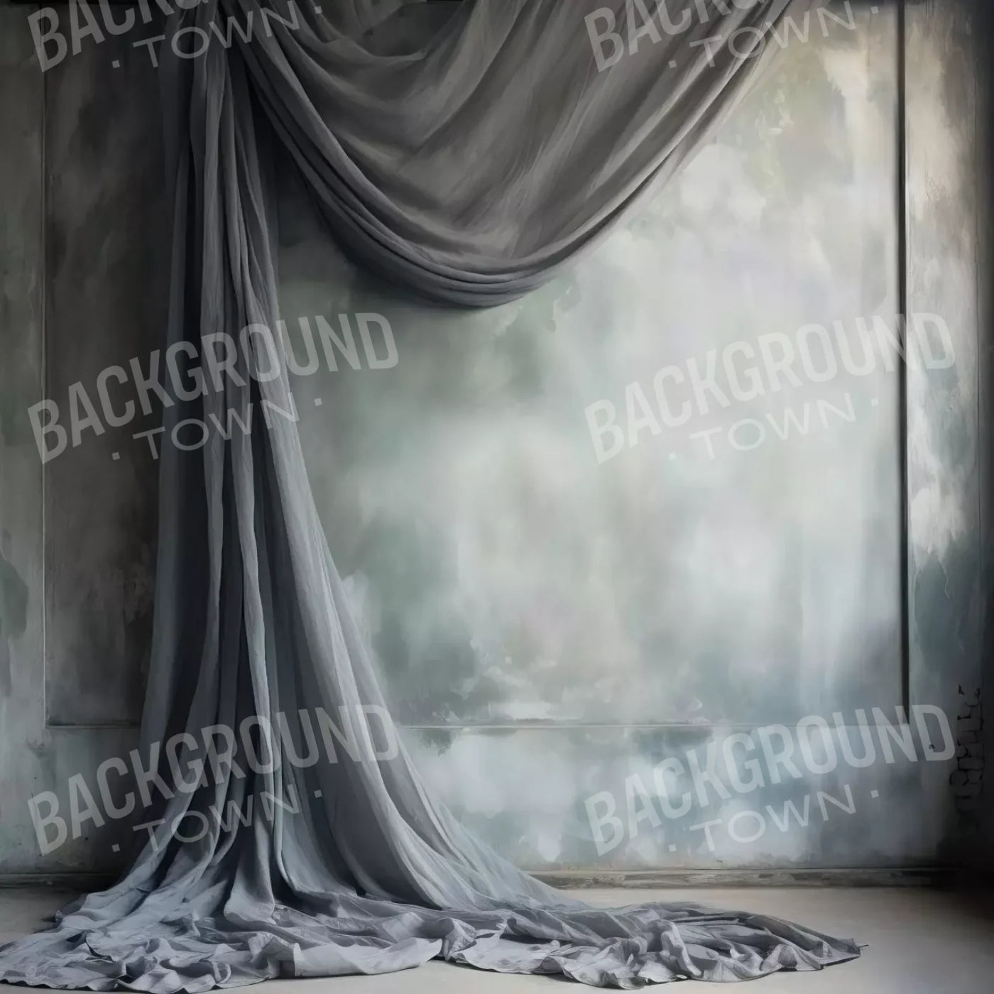 Chiffon Elegance Light Charcoal 10X10 Ultracloth ( 120 X Inch ) Backdrop