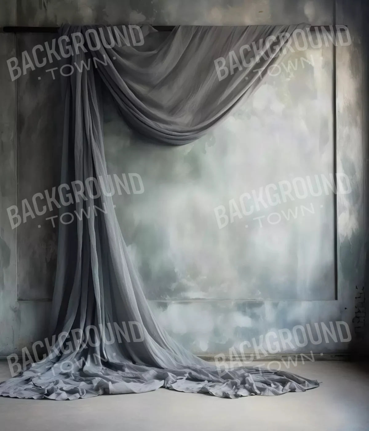 Chiffon Elegance Light Charcoal 10X12 Ultracloth ( 120 X 144 Inch ) Backdrop
