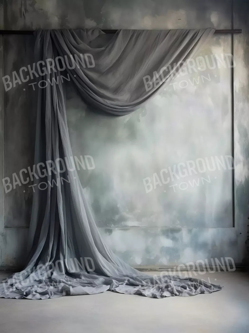 Chiffon Elegance Light Charcoal 5X68 Fleece ( 60 X 80 Inch ) Backdrop