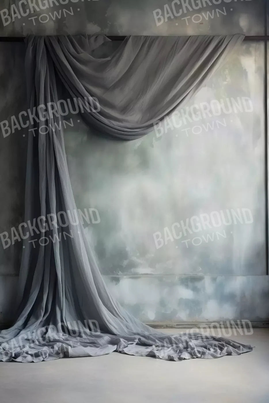 Chiffon Elegance Light Charcoal 5X8 Ultracloth ( 60 X 96 Inch ) Backdrop