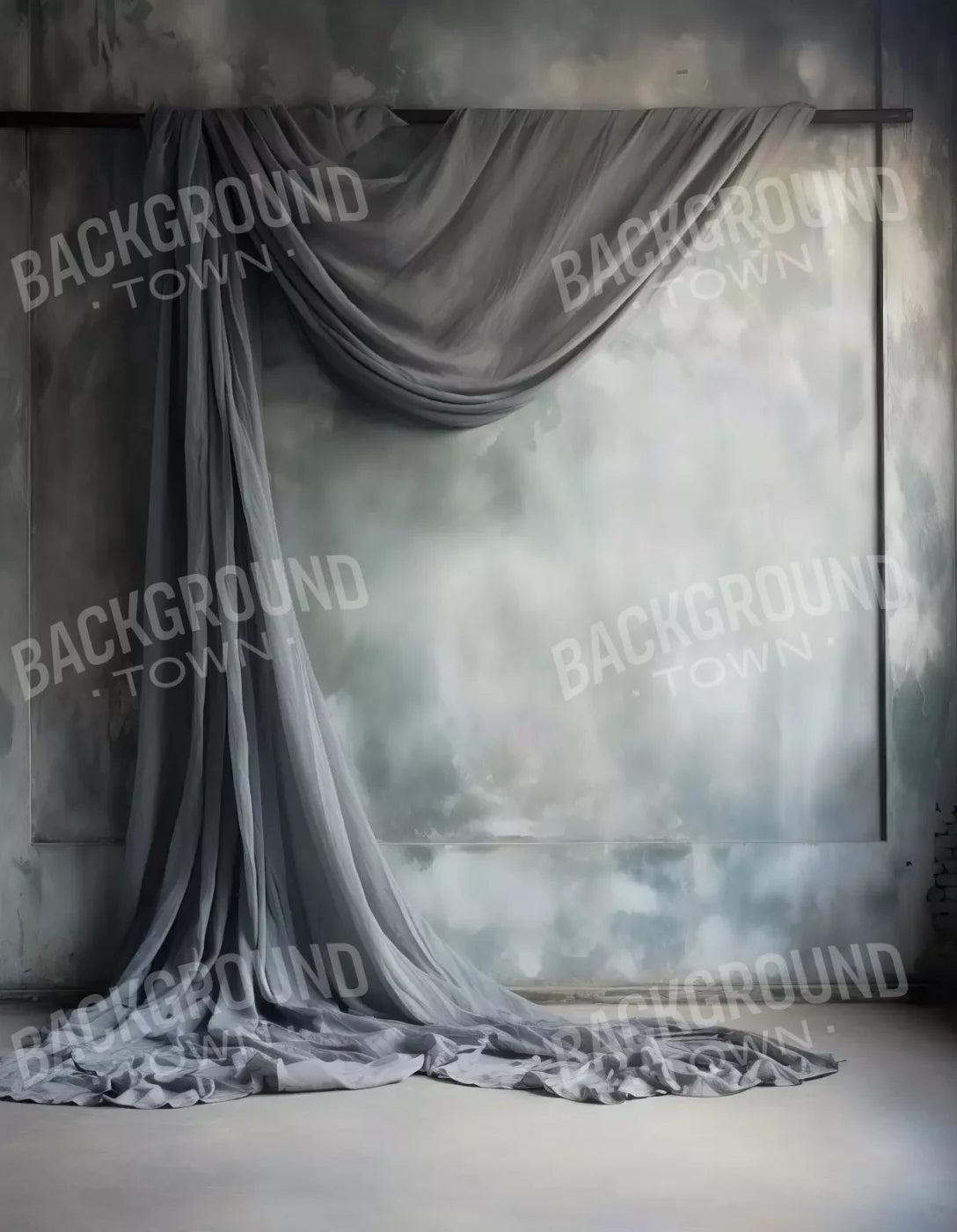 Chiffon Elegance Light Charcoal 6X8 Fleece ( 72 X 96 Inch ) Backdrop