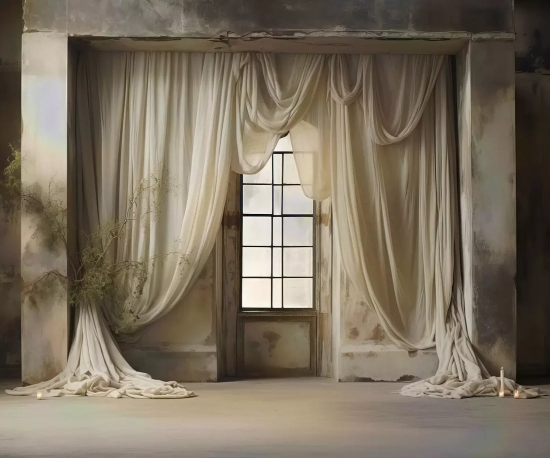 Chiffon Ellagance I 5X42 Fleece ( 60 X 50 Inch ) Backdrop