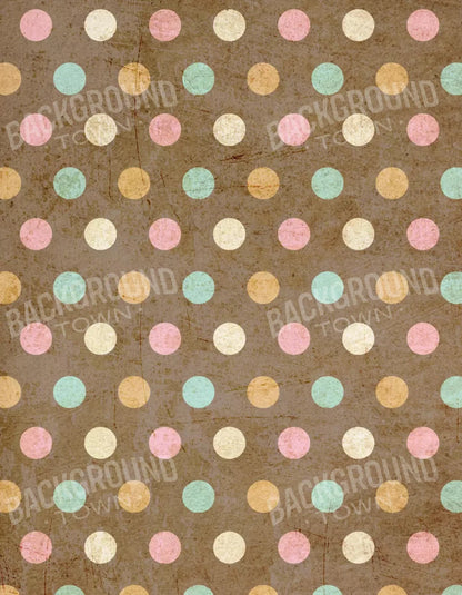 Choco Dots 6X8 Fleece ( 72 X 96 Inch ) Backdrop