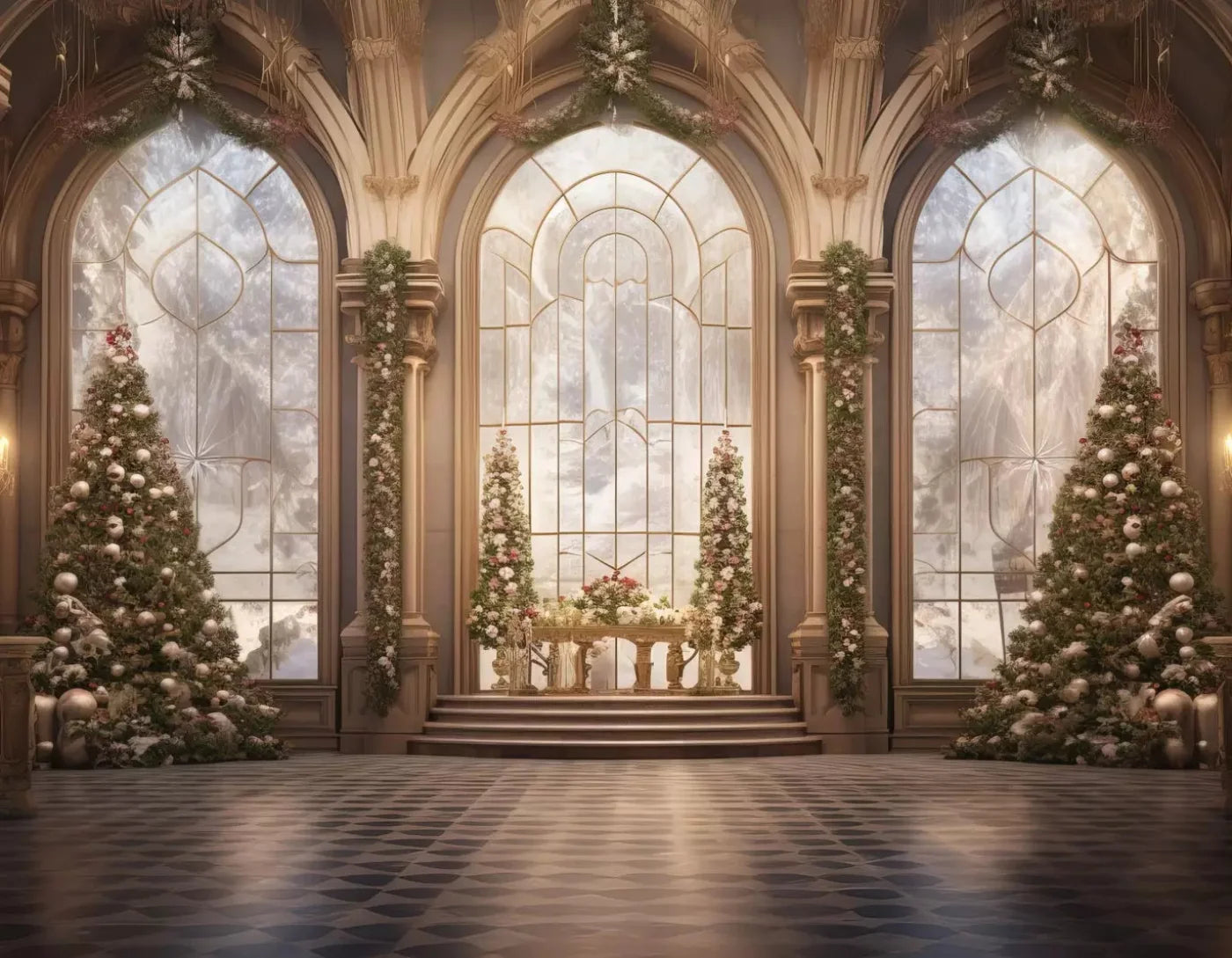 Christmas Ballroom Backdrop