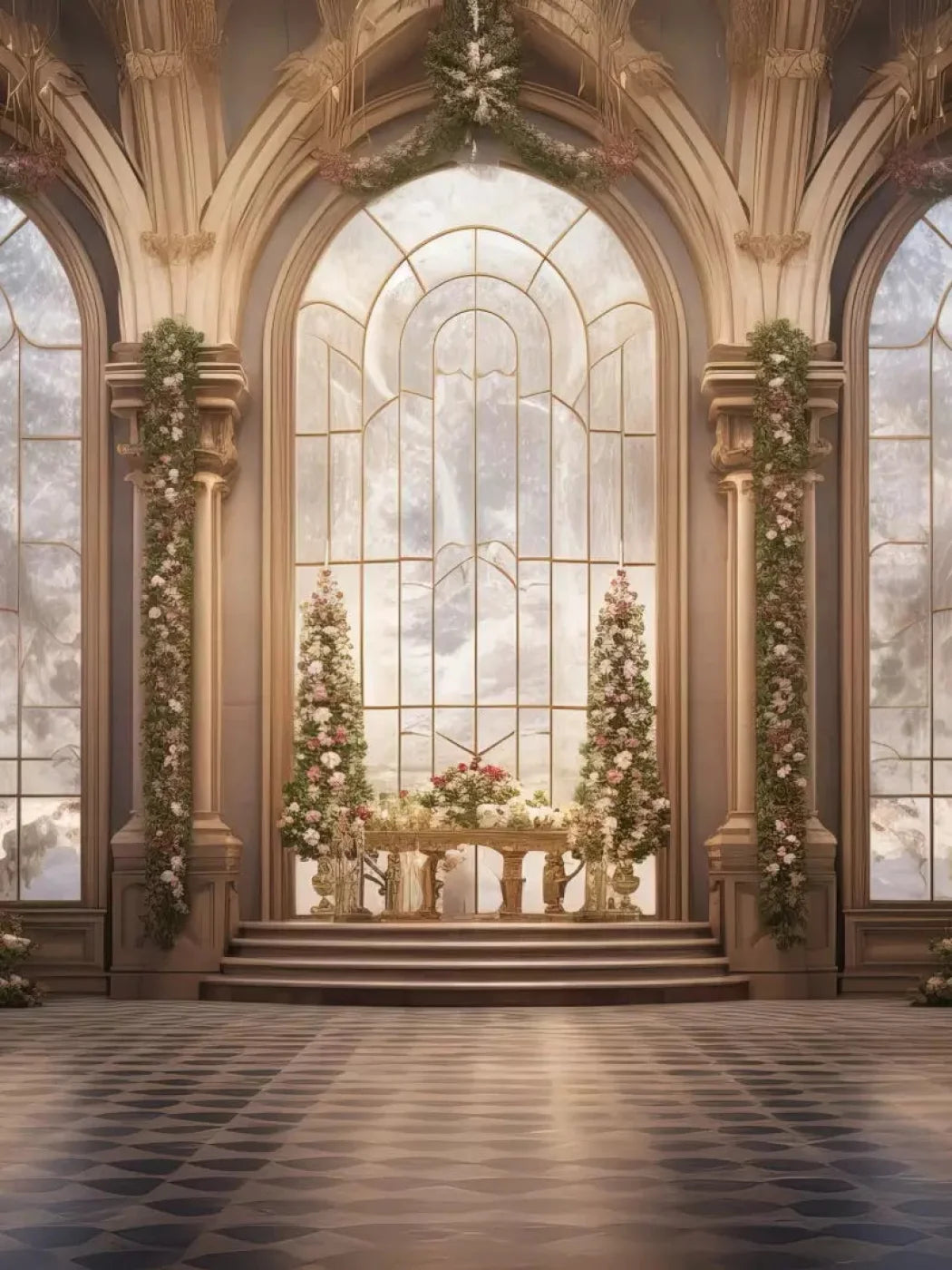 Christmas Ballroom Backdrop