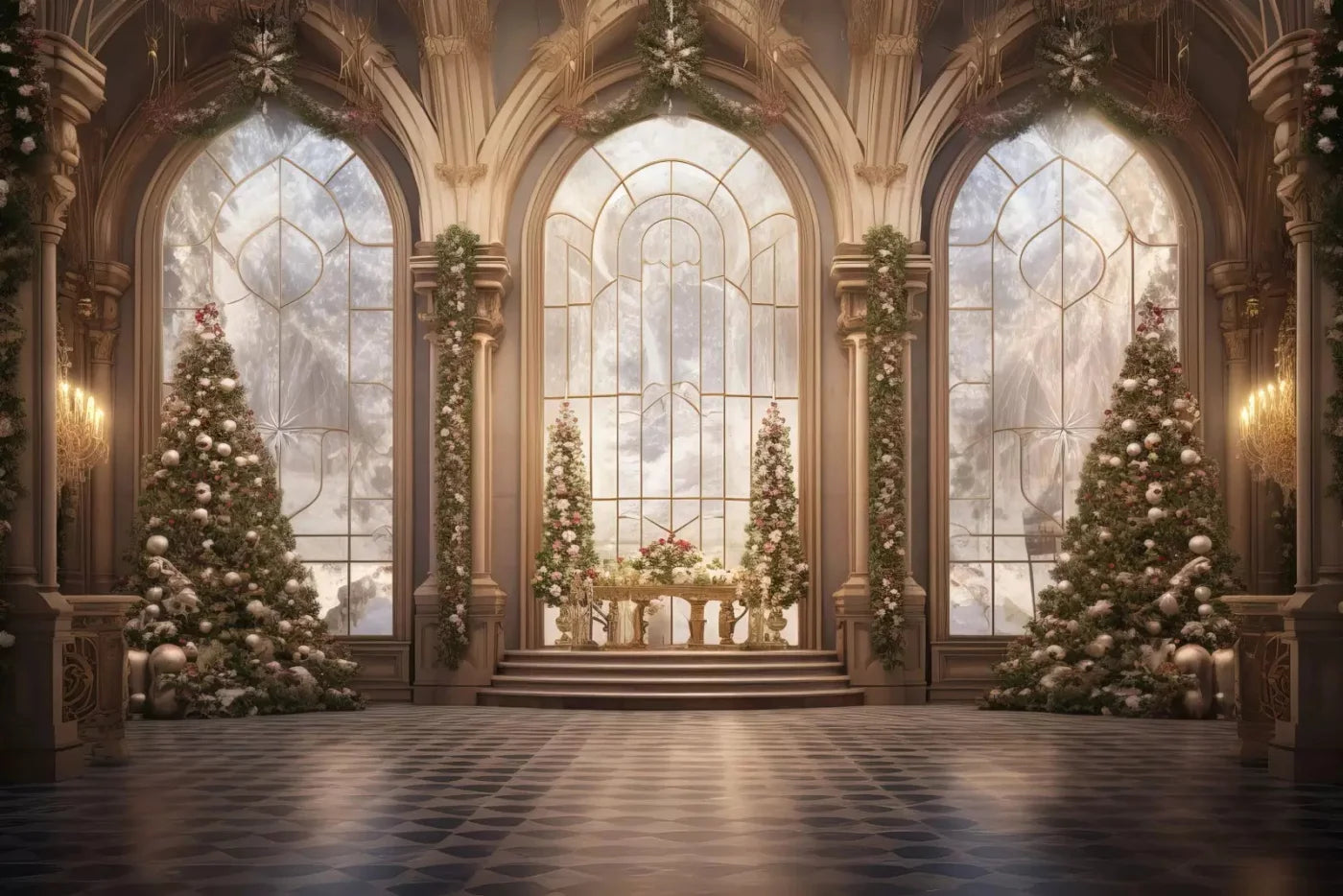 Christmas Ballroom Backdrop