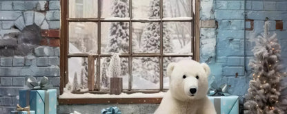 Christmas Blue Theme I 20’X8’ Ultracloth (240 X 96 Inch) Backdrop