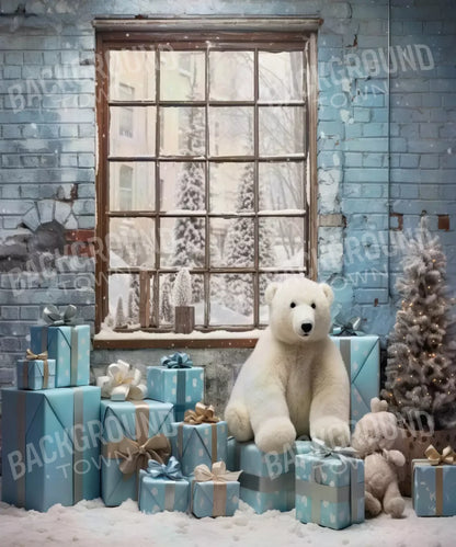 Christmas Blue Theme I 10’X12’ Ultracloth (120 X 144 Inch) Backdrop