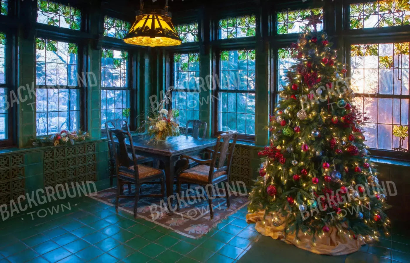 Christmas Breakfast 12X8 Ultracloth ( 144 X 96 Inch ) Backdrop