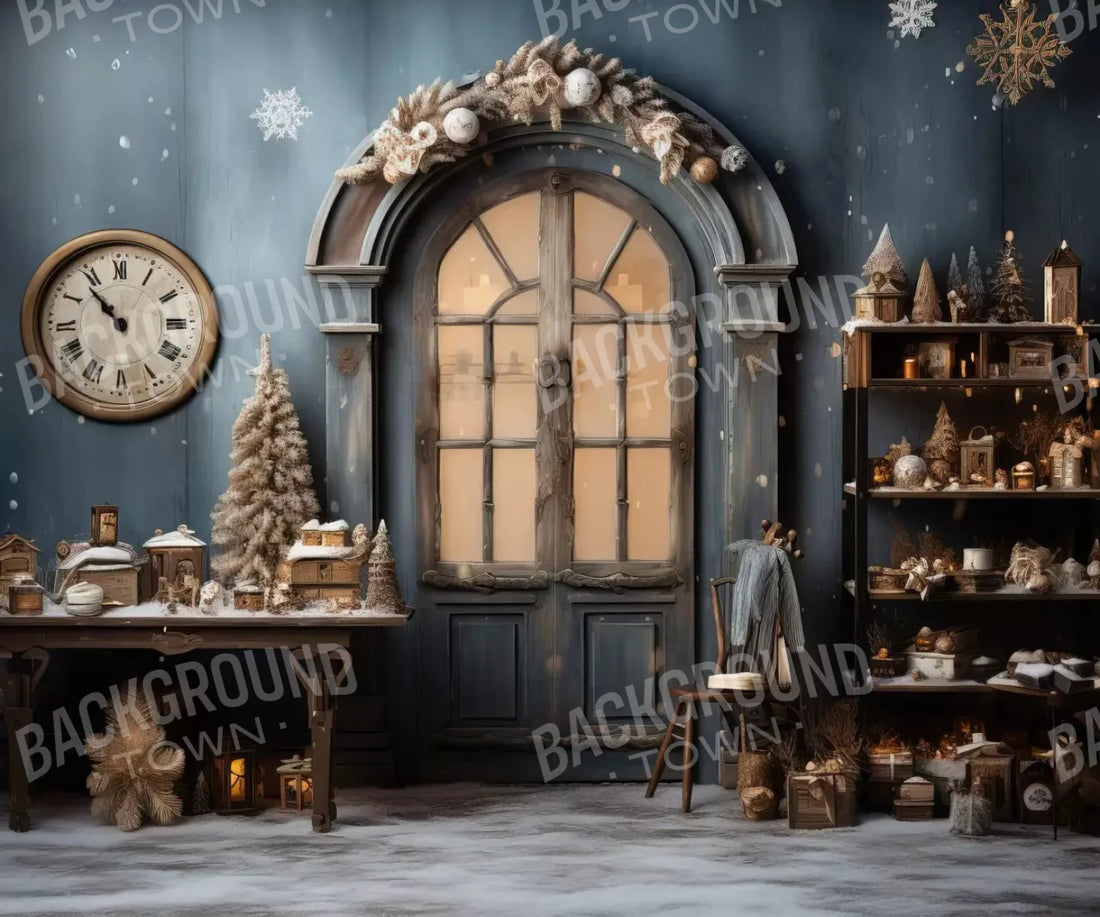 Blue Christmas Backdrop for Photography