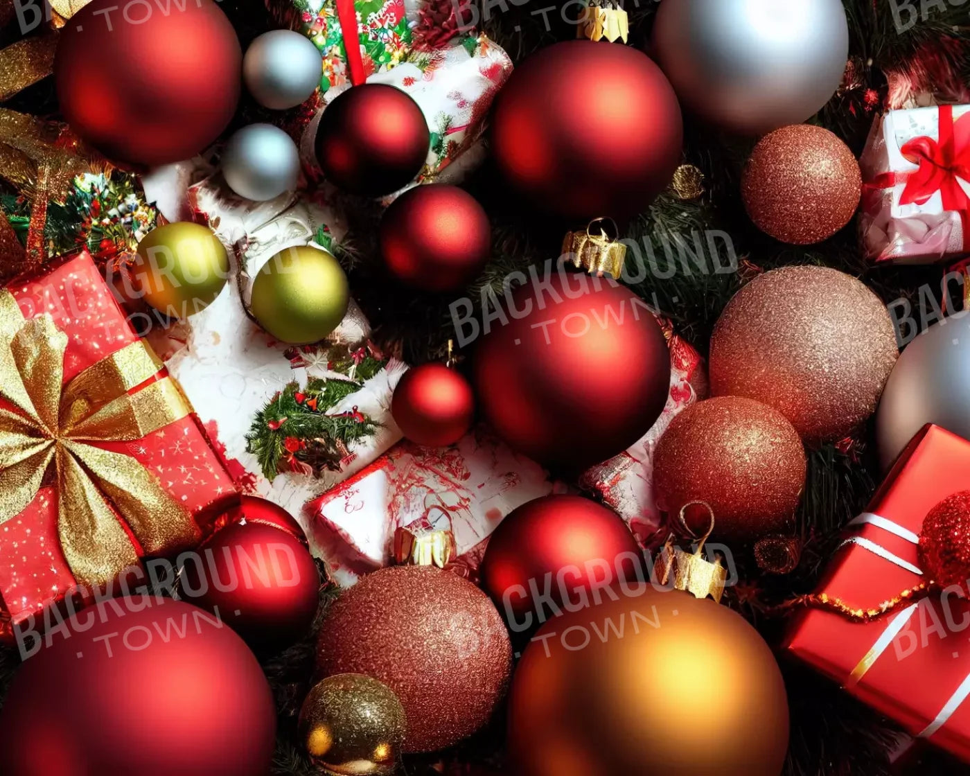 Christmas Decor 10’X8’ Fleece (120 X 96 Inch) Backdrop