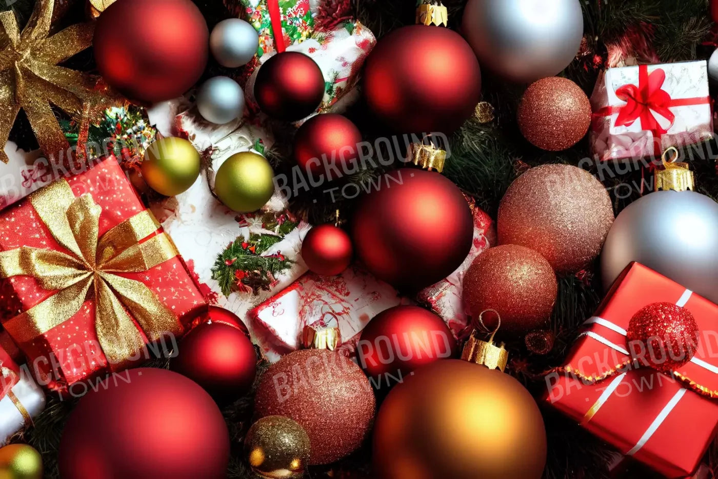 Christmas Decor 12’X8’ Ultracloth (144 X 96 Inch) Backdrop