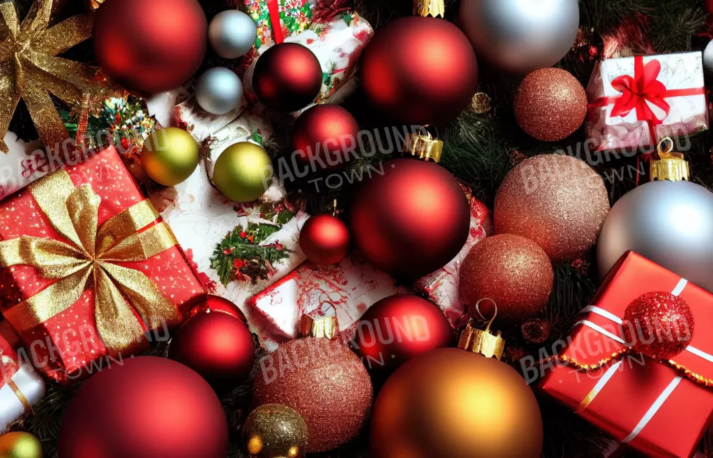 Christmas Decor 14’X9’ Ultracloth (168 X 108 Inch) Backdrop