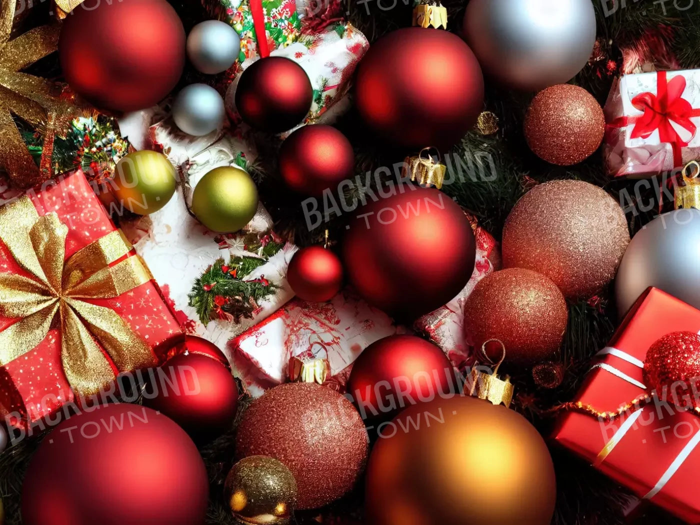 Christmas Decor 6’8X5’ Fleece (80 X 60 Inch) Backdrop