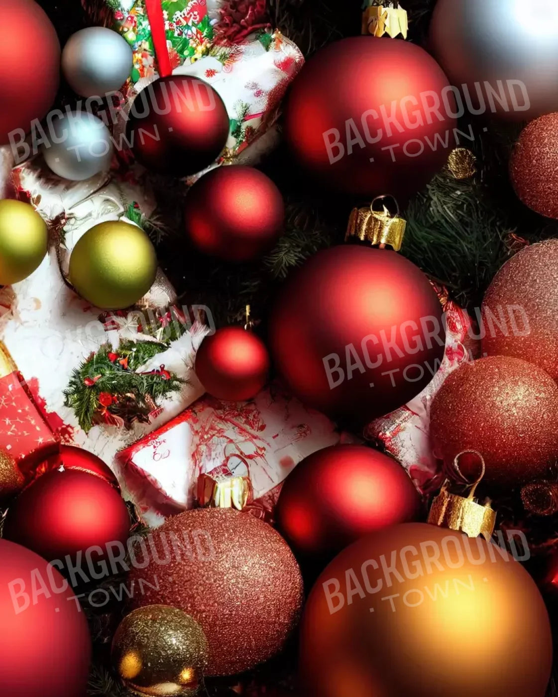 Christmas Decor 8’X10’ Fleece (96 X 120 Inch) Backdrop