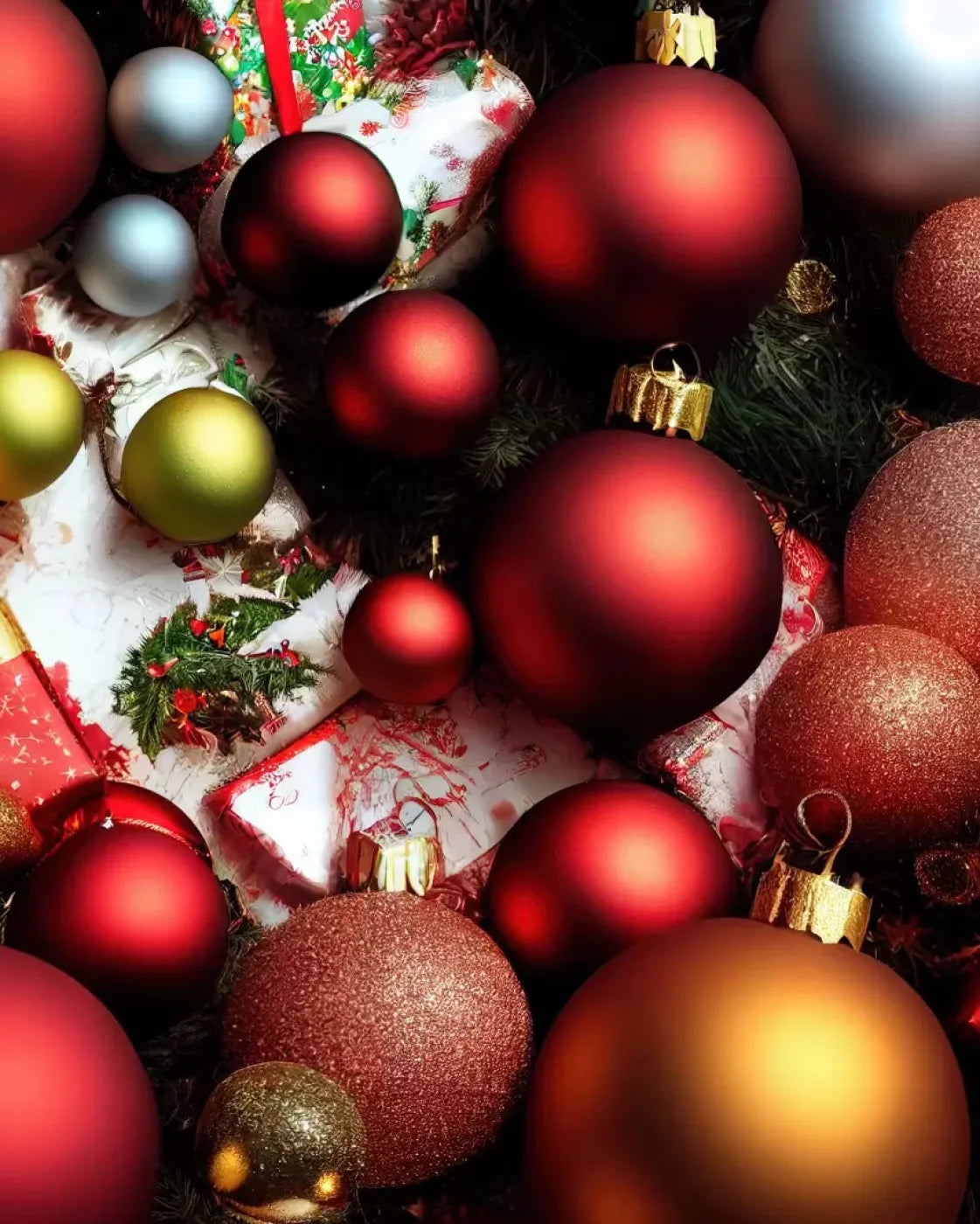 Christmas Decor 8’X10’ Fleece (96 X 120 Inch) Backdrop