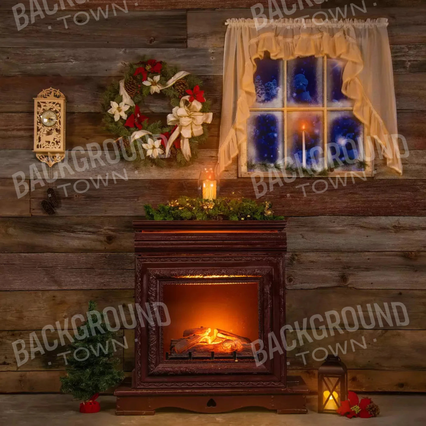 Christmas Details 10X10 Ultracloth ( 120 X Inch ) Backdrop