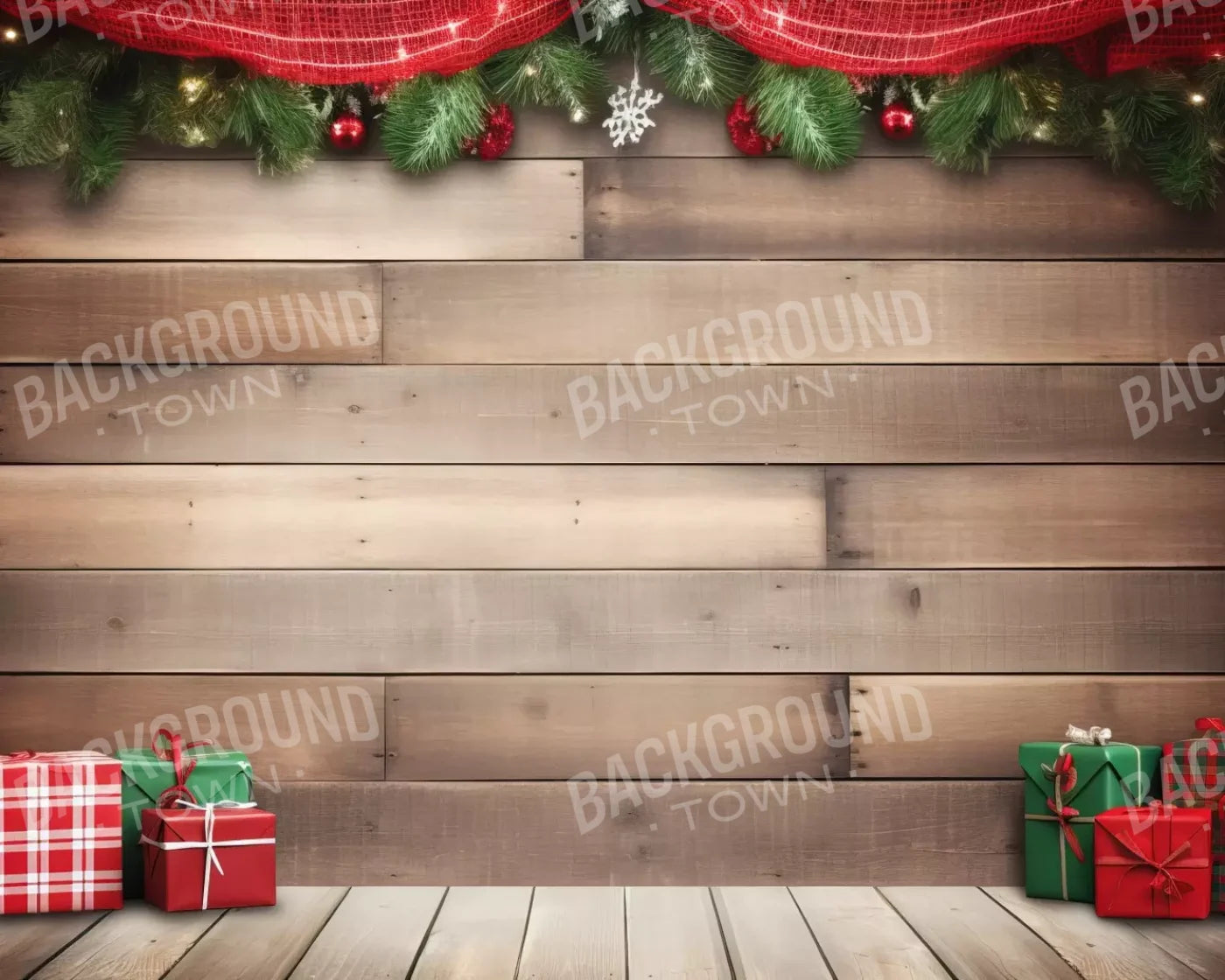 Christmas Gift Ii 10’X8’ Fleece (120 X 96 Inch) Backdrop