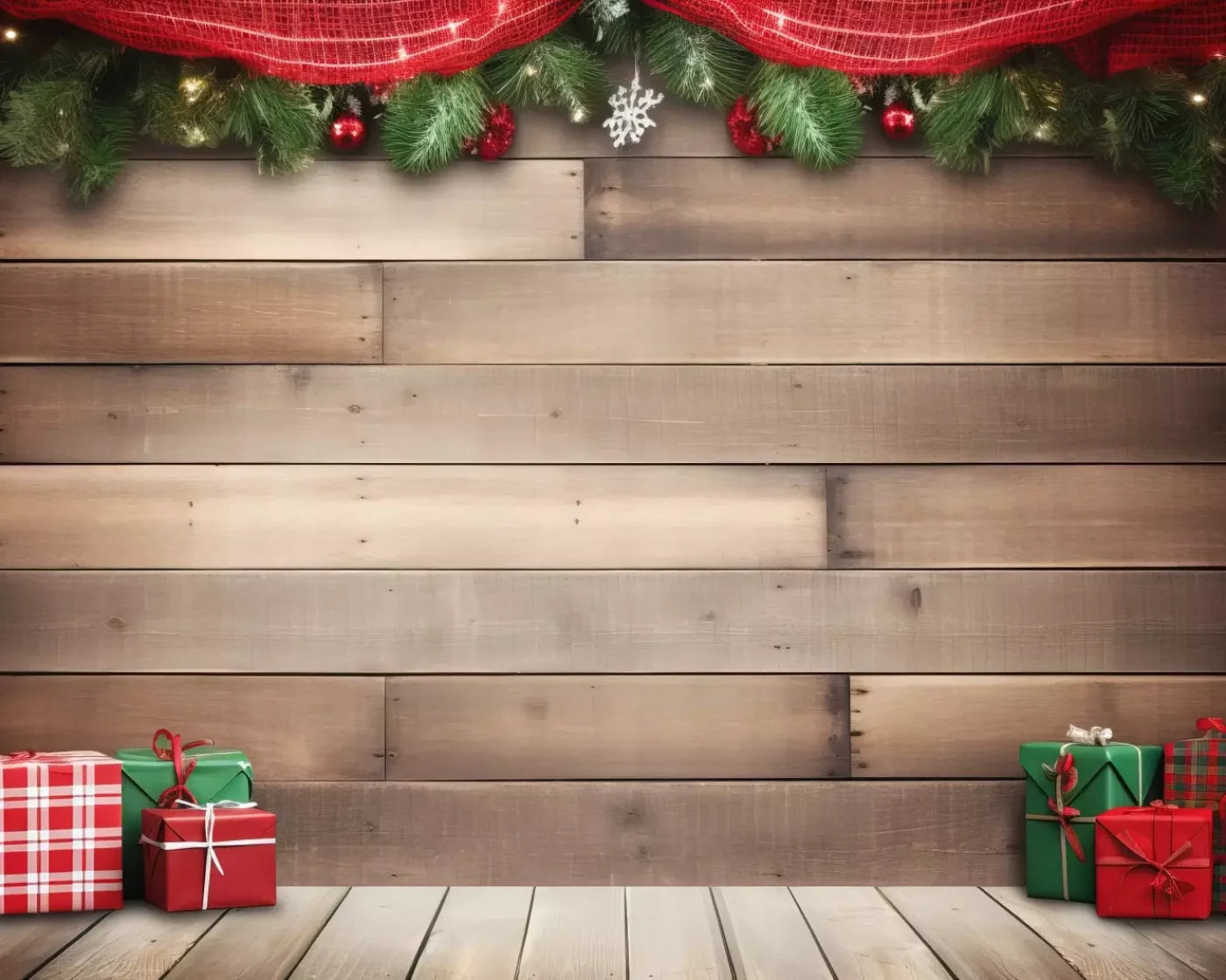 Christmas Gift Ii 10’X8’ Fleece (120 X 96 Inch) Backdrop