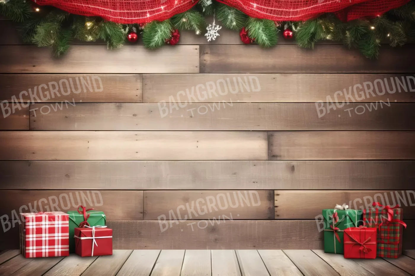 Christmas Gift Ii 12’X8’ Ultracloth (144 X 96 Inch) Backdrop