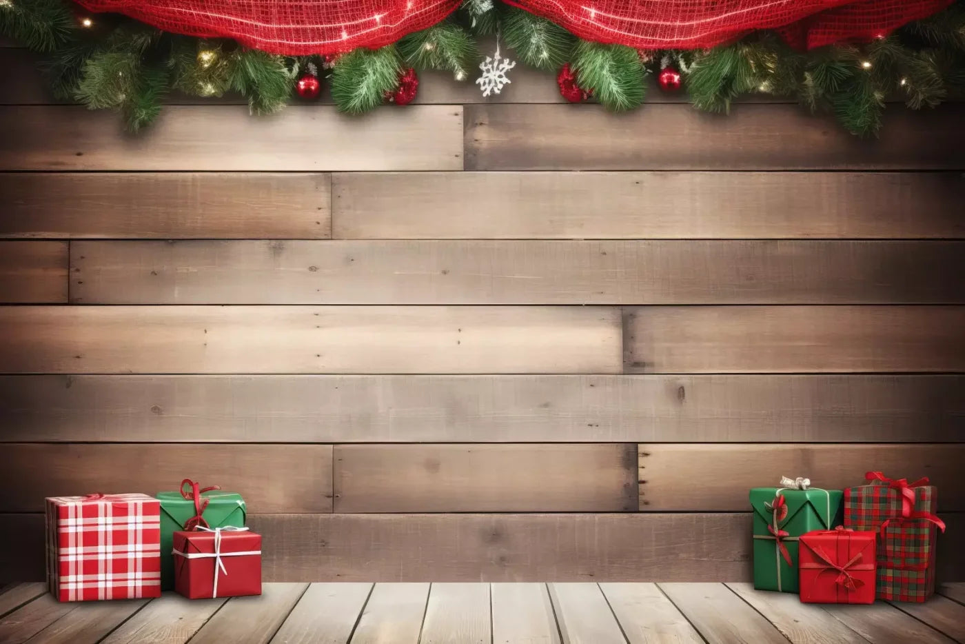 Christmas Gift Ii 12’X8’ Ultracloth (144 X 96 Inch) Backdrop