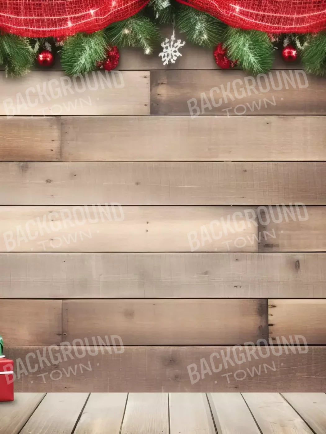 Christmas Gift Ii 5’X6’8 Fleece (60 X 80 Inch) Backdrop