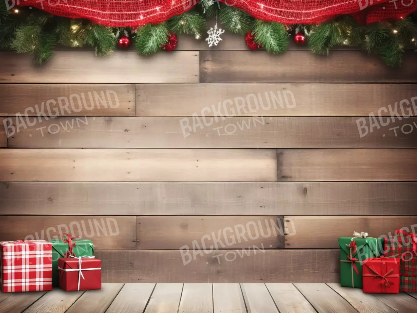 Christmas Gift Ii 6’8X5’ Fleece (80 X 60 Inch) Backdrop