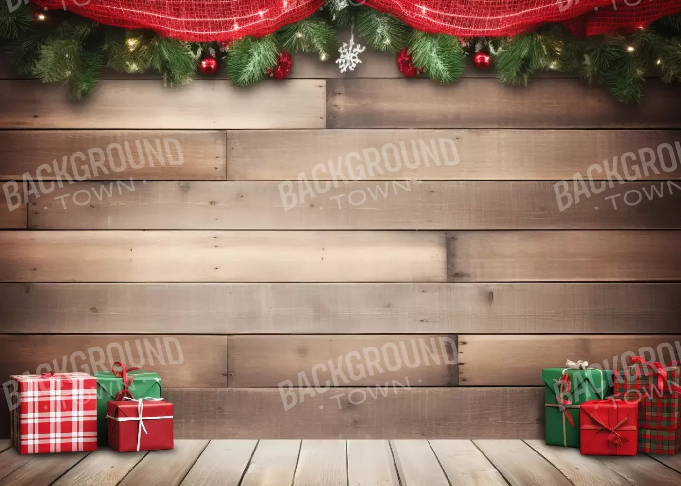 Christmas Gift Ii 7’X5’ Ultracloth (84 X 60 Inch) Backdrop