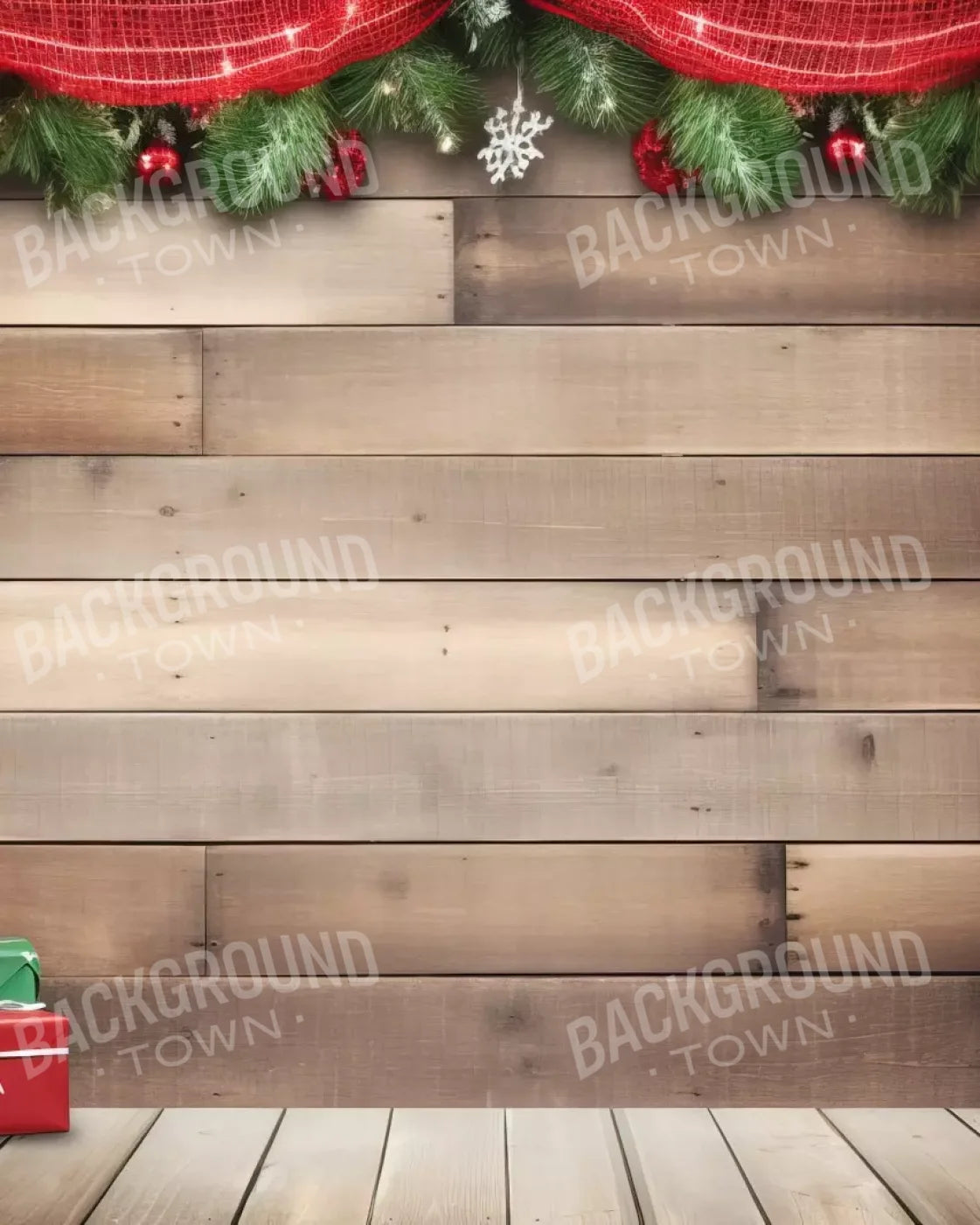 Christmas Gift Ii 8’X10’ Fleece (96 X 120 Inch) Backdrop