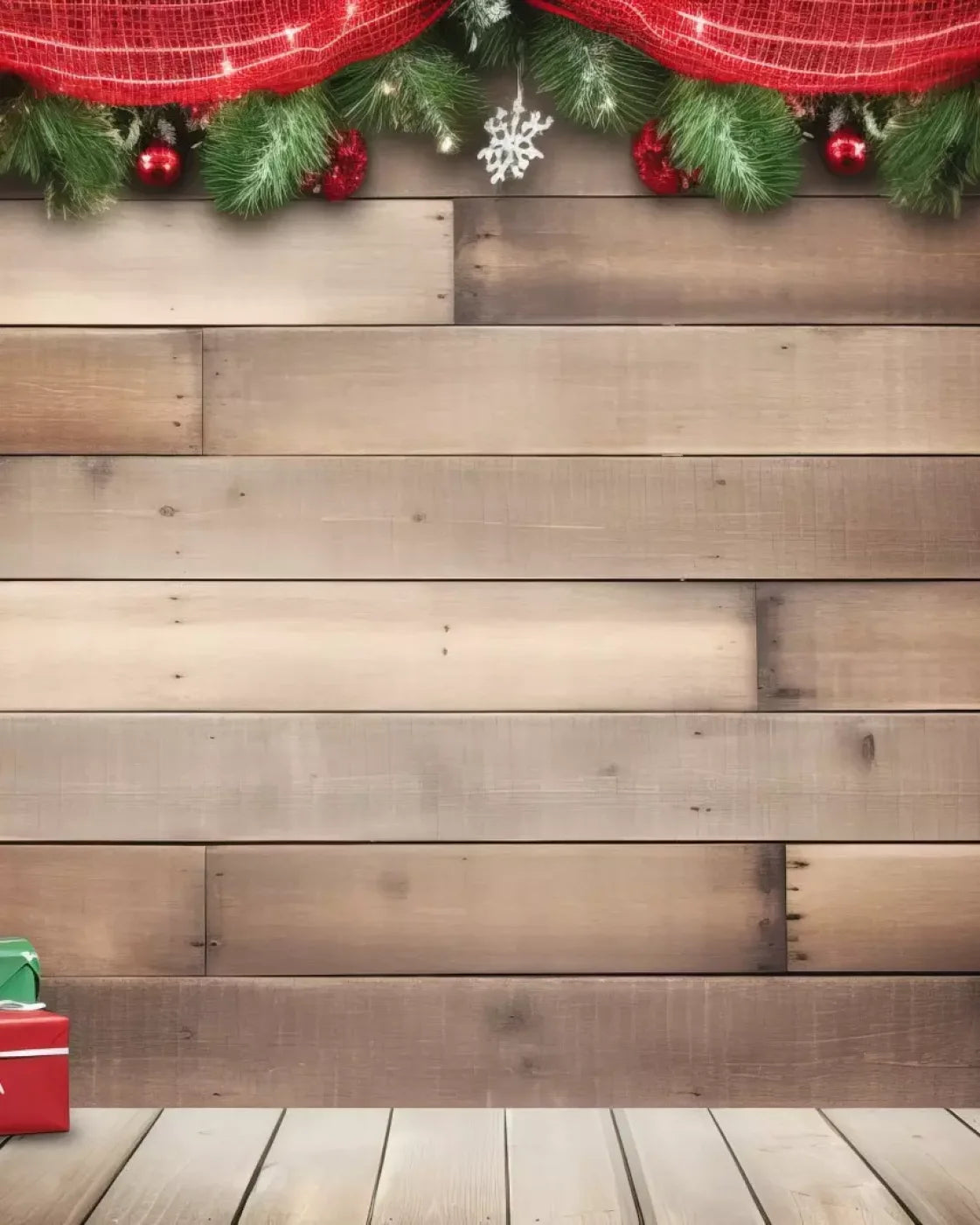 Christmas Gift Ii 8’X10’ Fleece (96 X 120 Inch) Backdrop