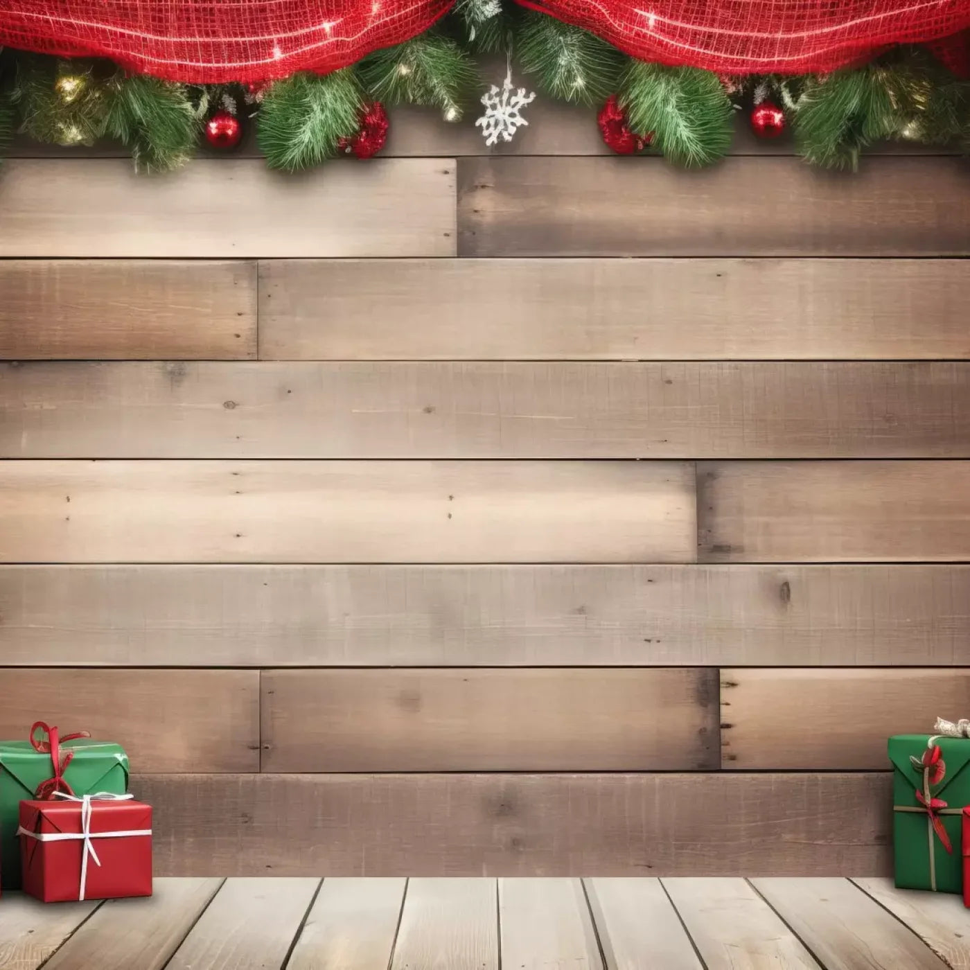 Christmas Gift Ii 8’X8’ Fleece (96 X Inch) Backdrop