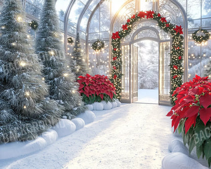 Christmas Greenhouse 10’X8’ Fleece (120 X 96 Inch) Backdrop