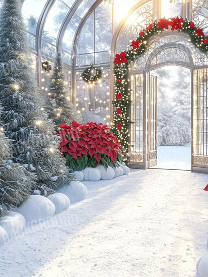 Christmas Greenhouse 6’X8’ Fleece (72 X 96 Inch) Backdrop