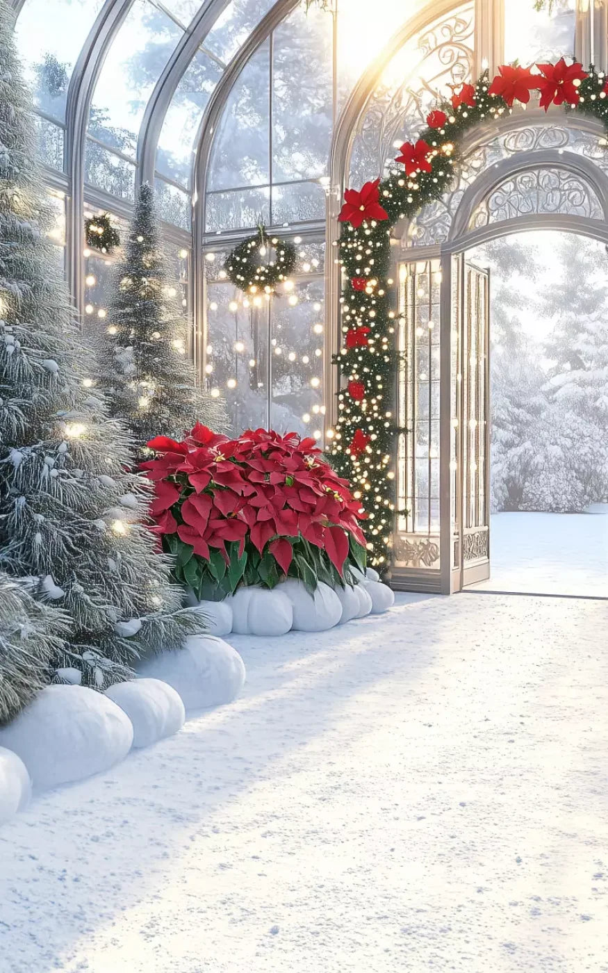 Christmas Greenhouse 10’X16’ Ultracloth (120 X 192 Inch) Backdrop