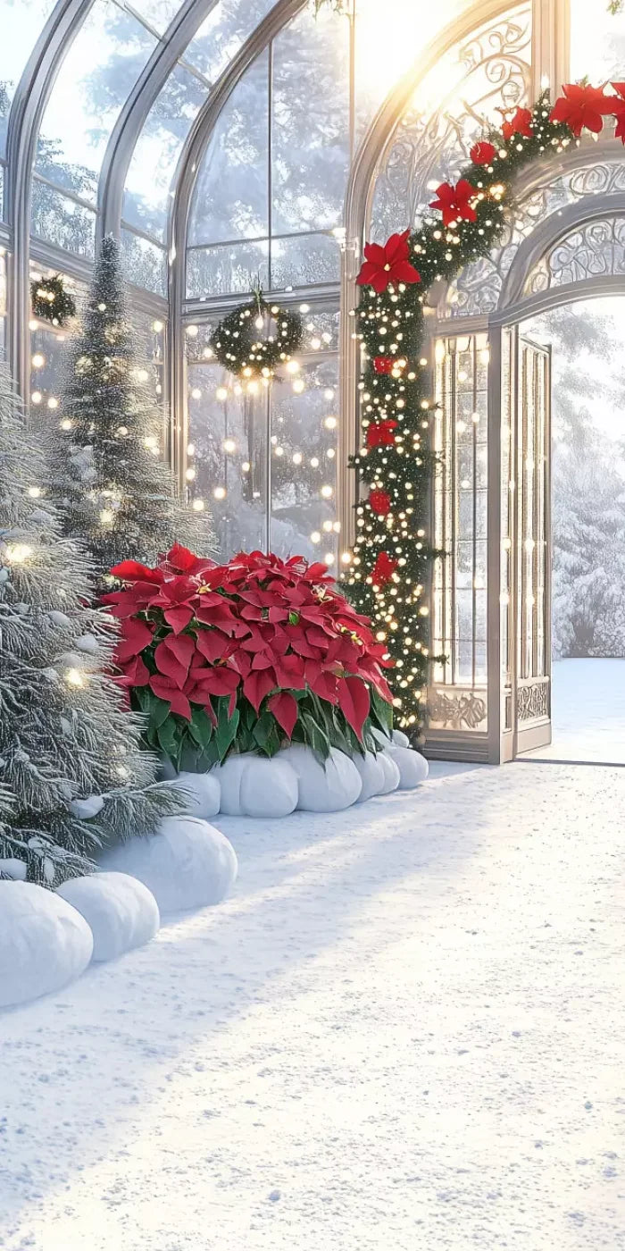 Christmas Greenhouse 10’X20’ Ultracloth (120 X 240 Inch) Backdrop