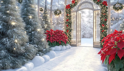 Christmas Greenhouse 14’X8’ Ultracloth (168 X 96 Inch) Backdrop