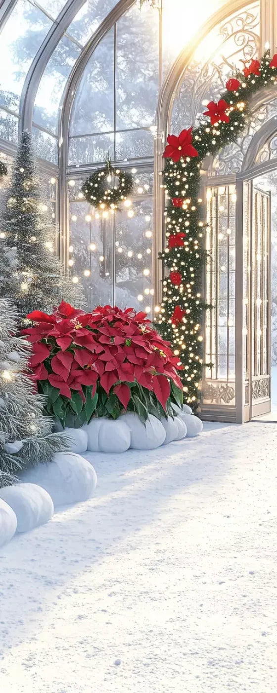 Christmas Greenhouse 8’X20’ Ultracloth (96 X 240 Inch) Backdrop