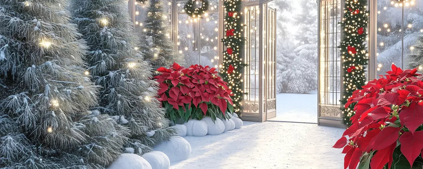 Christmas Greenhouse 20’X8’ Ultracloth (240 X 96 Inch) Backdrop