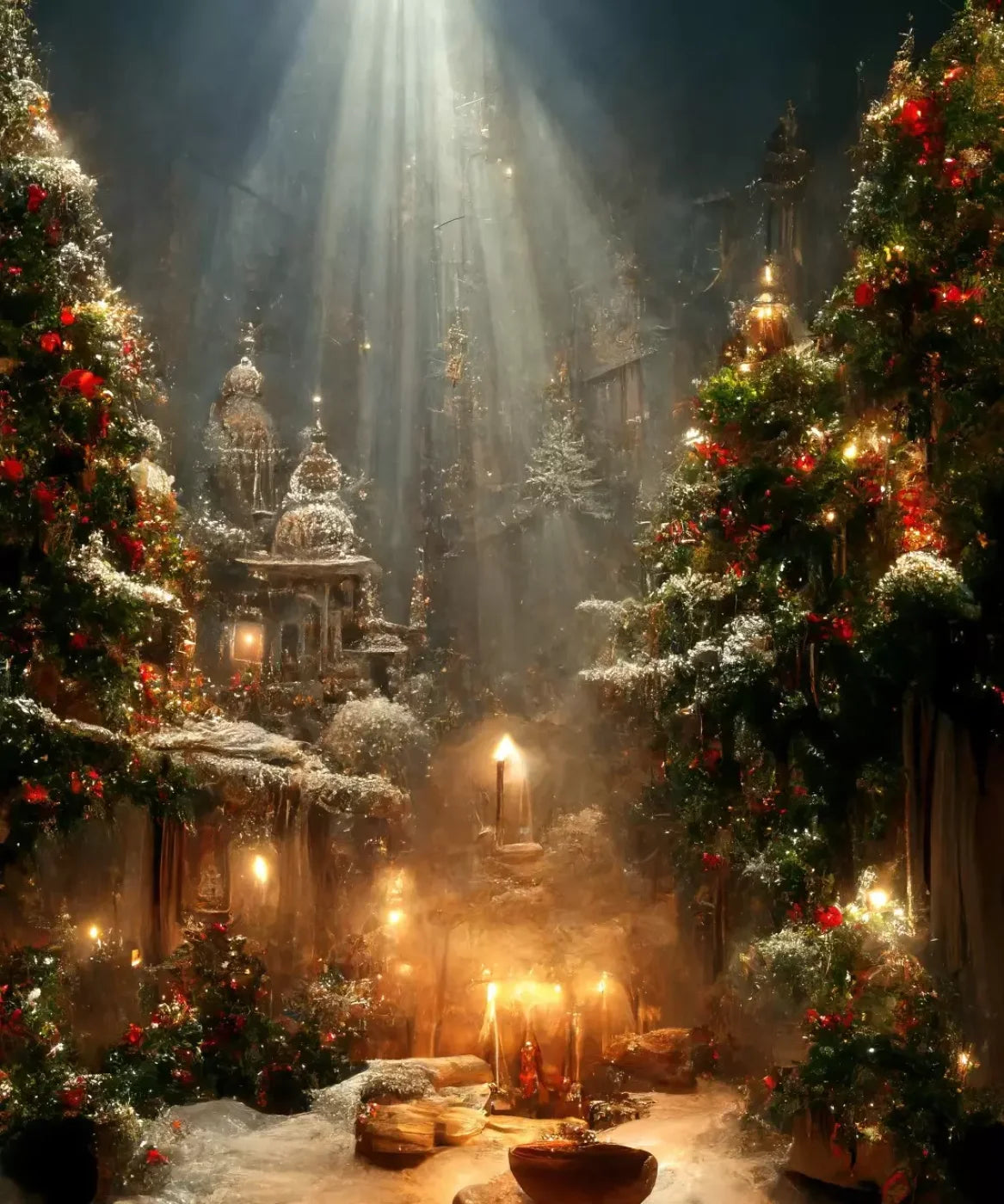 Christmas Grotto 10’X12’ Ultracloth (120 X 144 Inch) Backdrop