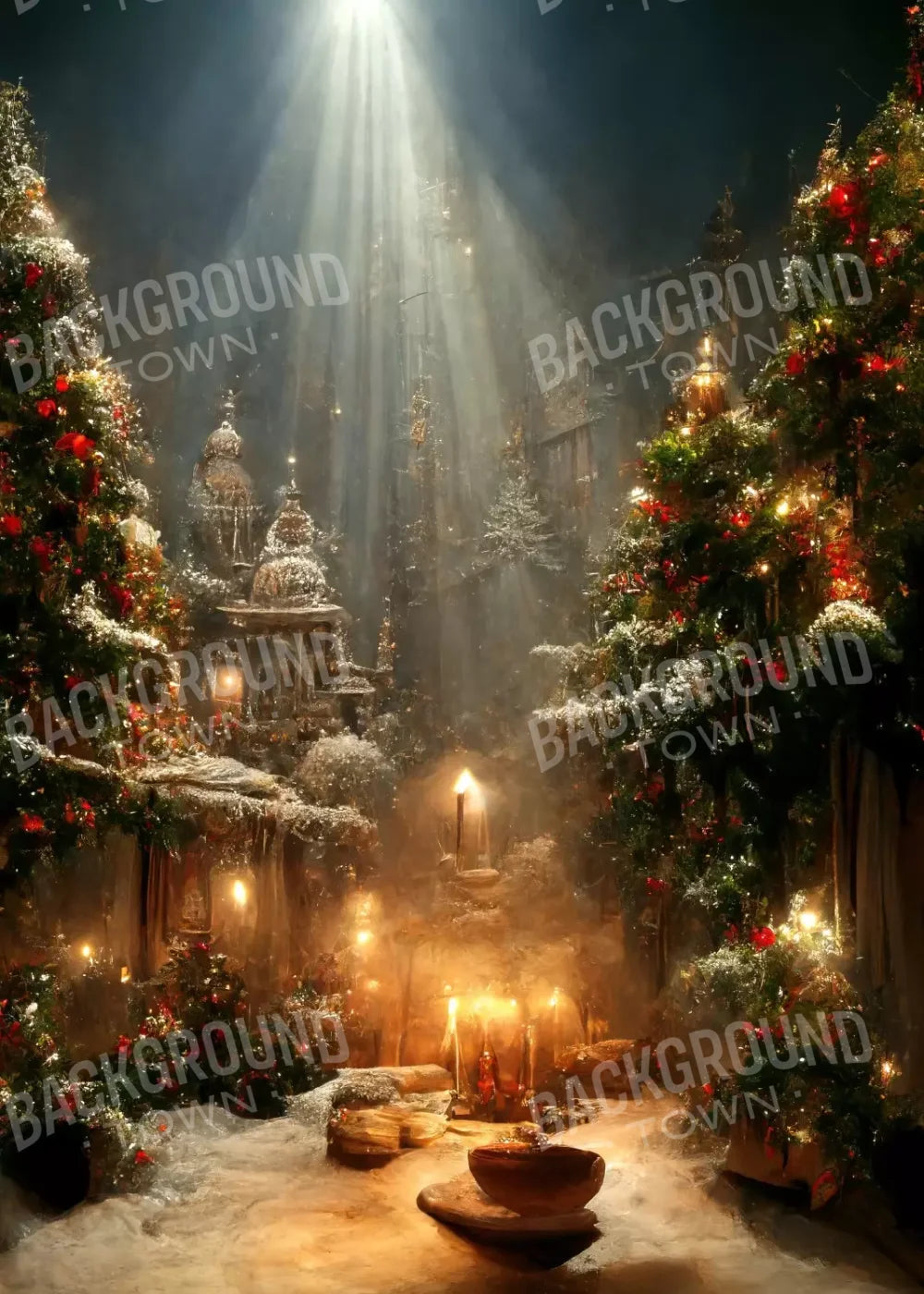 Christmas Grotto 5’X7’ Ultracloth (60 X 84 Inch) Backdrop