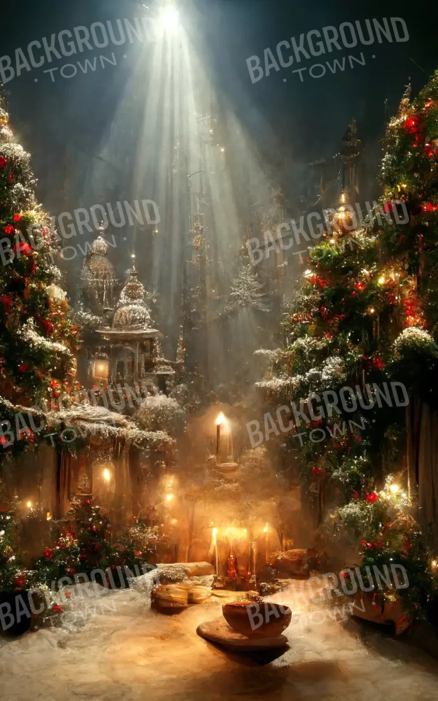 Christmas Grotto 5’X8’ Ultracloth (60 X 96 Inch) Backdrop