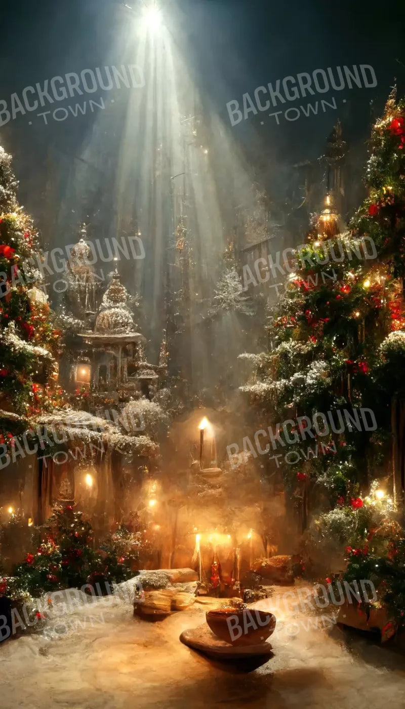 Christmas Grotto 8’X14’ Ultracloth (96 X 168 Inch) Backdrop
