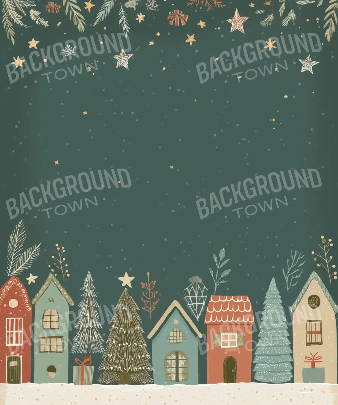 Green Orange White Backdrop for Photography