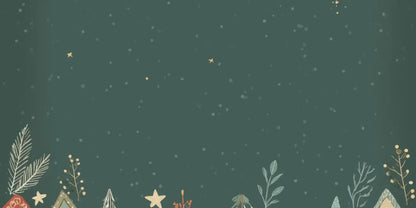 Christmas Houses Clipart 16’x8’ UltraCloth (192 x 96 inch) Backdrop