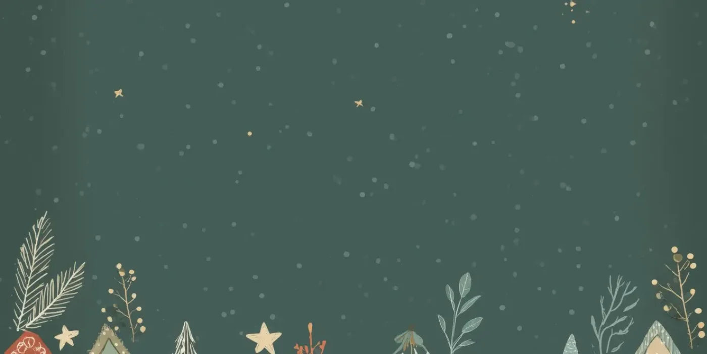 Christmas Houses Clipart 20’x10’ UltraCloth (240 x 120 inch) Backdrop